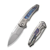 Noże - Nóż składany WE Knife Hyperactive Polished Bead Blasted/Flamed Titanium, Polished Bead Blasted Vanax (WE23030-1) - miniaturka - grafika 1