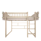 Półki i regały dla dzieci - Łóżko niskie basic antresola kaszmir 90x200 cm - miniaturka - grafika 1
