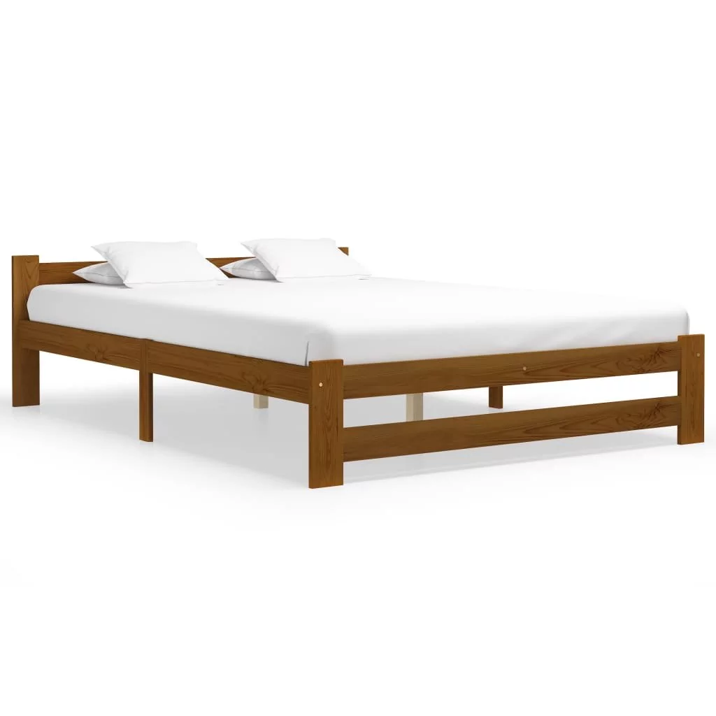 vidaXL Lumarko Rama łóżka, miodowy brąz, lite drewno sosnowe, 180 x 200 cm 322010