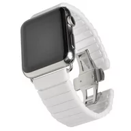 Akcesoria do smartwatchy - Pasek LUNA do Apple Watch 3/4/5/6/7/8/SE (42/44/45mm) Biały - miniaturka - grafika 1