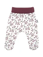 Śpiochy dla niemowląt - Dziewczęcy półśpioch bawełniany kwiaty kremowy Nicol - miniaturka - grafika 1