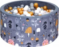 Zabawki sensoryczne - ﻿Suchy Basen z Kulkami 90x40 400 piłek bez BPA - basenik z piłeczkami WELOX - miniaturka - grafika 1