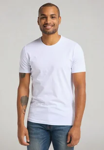 Mustang Style 2-Pack C-Neck Męska Koszulka T-Shirt Dwupak General White 1006169 2045-S - Koszulki męskie - miniaturka - grafika 1