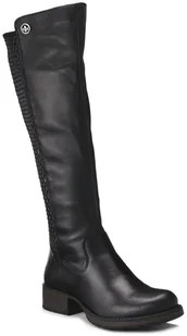 Kozaki damskie zimowe skórzane ocieplane Rieker Z9591-00 czarne-42 - Kozaki damskie - miniaturka - grafika 1