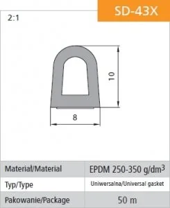 USZCZELKA SAMOPRZYLEPNA CZARNA DGP 8*10 MB - Uszczelki - miniaturka - grafika 1