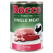 Mokra karma dla psów - Megapakiet Rocco Single Meat, 24 x 400 g - Indyk - miniaturka - grafika 1