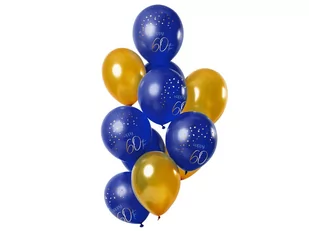 Folat Zestaw balonów Happy 60th granatowo-złoty - 30 cm - 12 szt. F66660 - Urodziny dziecka - miniaturka - grafika 1
