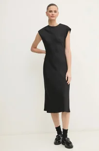 Calvin Klein sukienka kolor czarny midi prosta K20K207847 - Sukienki - miniaturka - grafika 1