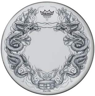 Remo Naciągi Tattoo Skyn Powerstroke 3 Bassdrum 22 Tattoo Dragon Skyn biały PA-1322-TT-T06 - Akcesoria do perkusji - miniaturka - grafika 1