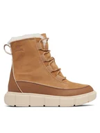Buty dla dziewczynek - Sorel Śniegowce Youth Explorer III Lace Wp 2088511253 Brązowy - miniaturka - grafika 1