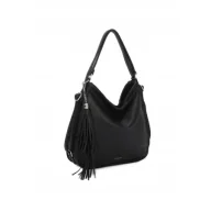 Torebki damskie - Stylowa Damska Torebka Czarna Shopper Plecak 2w1 Na Ramię LUIGISANTO - miniaturka - grafika 1