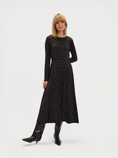 Sukienka w groszki z plisowanym dołem - Sukienki - miniaturka - grafika 1