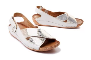 MACIEJKA 00994-37/00-5 ecru ombre, sandały damskie - Maciejka - Sandały damskie - miniaturka - grafika 1