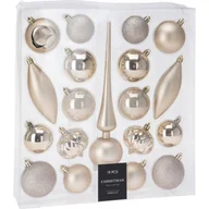 Bombki - Bombki świąteczne w różnych kształtach z koronką na choinkę, zestaw 19 sztuk - miniaturka - grafika 1