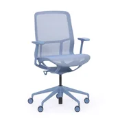 Fotele i krzesła biurowe - Krzesło biurowe ELVI, niebieski - miniaturka - grafika 1