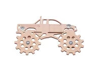 Zabawki interaktywne dla dzieci - Eko autko monster truck do tablicy manipulacyjnej, sensorycznej. - miniaturka - grafika 1