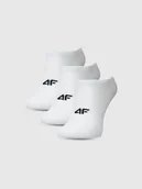 Skarpetki damskie - 4F Skarpetki casual stopki (3-pack) damskie - białe 35-38 - miniaturka - grafika 1