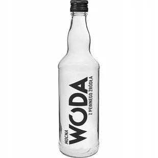 Browin Butelka 0,5 L z zak., nadruk mocna Woda - Domowy wyrób alkoholu - miniaturka - grafika 1