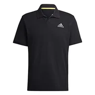 Koszulki męskie - adidas Męska koszulka polo Clubhouse Czarna/Biała, S, czarny/biały, S - miniaturka - grafika 1