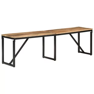 vidaXL Ławka, 160x35x46 cm, lite drewno mango - Ławki do przedpokoju - miniaturka - grafika 1