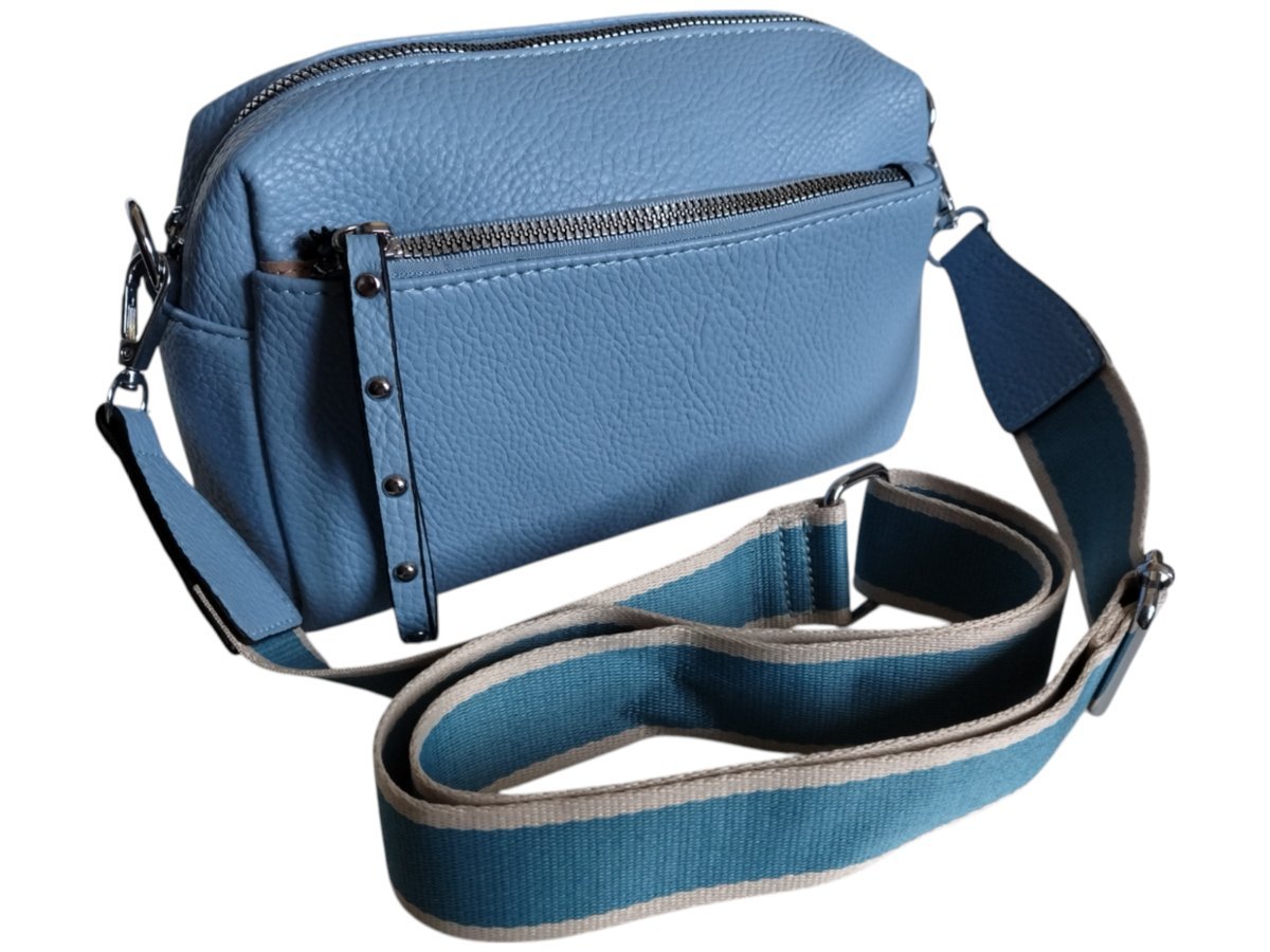 Torebka Damska, Modna Mała Listonoszka Na Ramię, Kolor Niebieski, Miejska