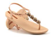 Sandały damskie - Eleganckie sandały damskie z błyszczącymi kulkami - Ipanema 26751, różowe - miniaturka - grafika 1