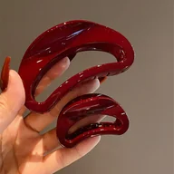 Ozdoby do włosów - TEMU 2 szt. Proste Vintage Spinki do Włosów dla Wędkarzy, Premium Owalne Średnie+Małe Półwyskubane Klipsy, Modna Spinka Rekinowa na Codzień - Kolory - miniaturka - grafika 1