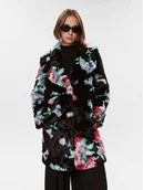 Płaszcze damskie - Guess Futro Magda W2BL71 WF1K0 Czarny Regular Fit - miniaturka - grafika 1