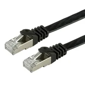 Kable miedziane - VALUE FTP Cat.6 Flat Network Cable, black 0.5 m kabel sieciowy Czarny F/UTP (FTP) 21.99.0970 - miniaturka - grafika 1