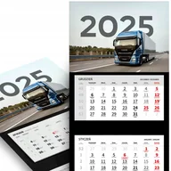 Notesy i bloczki - KALENDARZ 2025 TRÓJDZIELNY ŚCIENNY Miesięczny - do Garażu Mechanika Wzory - miniaturka - grafika 1