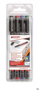 Edding 4  141  4 markery OHP 141 °F, Permanent, 0.6 MM, sortowane 4-141-4 - Markery permanentne - miniaturka - grafika 1