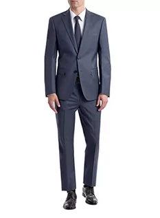 Spodenki męskie - Calvin Klein Męskie spodnie slim fit, Niebieski diagonal, 44 - grafika 1