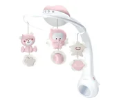 Karuzele dla niemowląt - Infantino - Karuzela do łóżeczka z muzyką i projektorem 3w1 3xAAA różowy - miniaturka - grafika 1