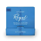 Akcesoria do instrumentów dętych - Royal by D'Addario Bb trzciny klarnetowe, 1,5, 25 sztuk pojedynczych trzcinek - miniaturka - grafika 1