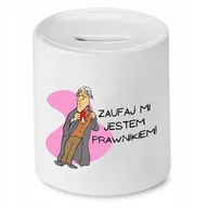 Skarbonki - SKARBONKA DLA PRAWNIKA ZAUFAJ MI JESTEM PREZENT z Nadrukiem ze Zdjęciem - miniaturka - grafika 1