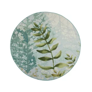 MULTI-DECOR Dywan zewnętrzny w liście Iven zielono-niebieski okrągły śr. 120 cm - Dywany zewnętrzne - miniaturka - grafika 1