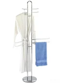 Wieszaki łazienkowe - Wenko Stojak na ręczniki, ubrania Palermo, 8 ruchomych ramion, 168x55,5x28,5 cm - miniaturka - grafika 1