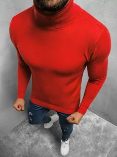 SWETER MĘSKI GOLF CZERWONY OZONEE TMK/YY02/5Z - Ozonee - Swetry męskie - miniaturka - grafika 1