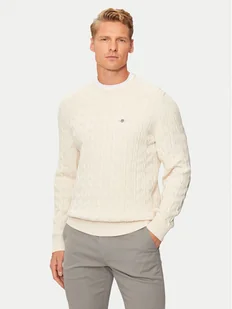 Gant Sweter 8050601 Beżowy Regular Fit - Swetry męskie - miniaturka - grafika 1