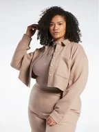 Bluzy damskie - Reebok Bluza Reebok Classics Reverse Fleece Layer (Plus Size) IB4449 Brązowy - miniaturka - grafika 1