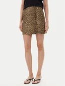 Spódnice - Vero Moda Spódnica mini Nelly 10329966 Brązowy Slim Fit - miniaturka - grafika 1