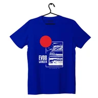 Odzież do sportów motorowych - T-shirt Mitsubishi Lancer EVO8 JDM niebieska-M - miniaturka - grafika 1