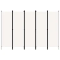Parawany - Parawan 5-panelowy, biały, 250 x 180 cm - miniaturka - grafika 1