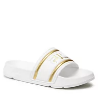 Klapki i japonki damskie - Klapki Fila Morro Bay Logo Slipper Wmn FFW0102.13069 White/Gold - miniaturka - grafika 1
