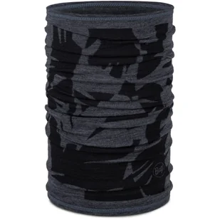 Chusta wielofunkcyjna z wełny merynosów Buff Merino Lightweight Prints Rycal Graphite - Czapki i chusty sportowe damskie - miniaturka - grafika 1