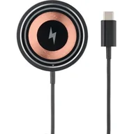 Ładowarki do telefonów - Ładowarka indukcyjna QUALO Transparent QTLI-15-01 Czarny - miniaturka - grafika 1