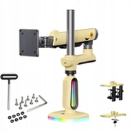 Uchwyty do monitorów - Blow F7-XD Sunrise Yellow Podświetlenie RGB Gamingowy mocny uchwyt biurkowy do dużych monitorów 32-60 cali - miniaturka - grafika 1