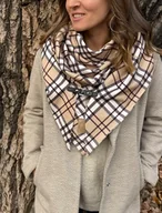 Apaszki i szaliki damskie - Chusta klasyczna krata - miniaturka - grafika 1