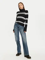 Swetry damskie - Pieces Golf Anomi 17150678 Czarny Regular Fit - miniaturka - grafika 1