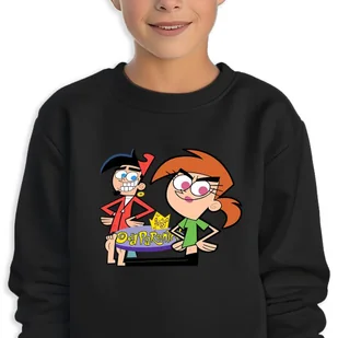 Bluza Dziecięca Czarna Chip&Vicky Wróżkowie Chrzestni Wz -128 Cm (7-8) - Bluzy dla dziewczynek - miniaturka - grafika 1
